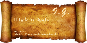 Illyés Gyula névjegykártya