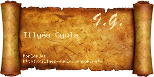 Illyés Gyula névjegykártya