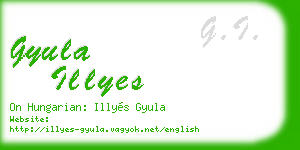 gyula illyes business card