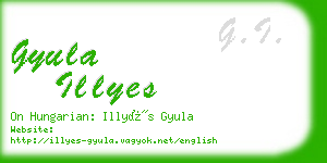 gyula illyes business card